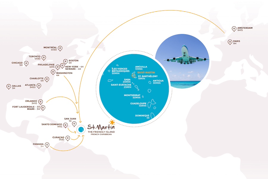 Saint-Martin Caraibi Francesi | Mappa